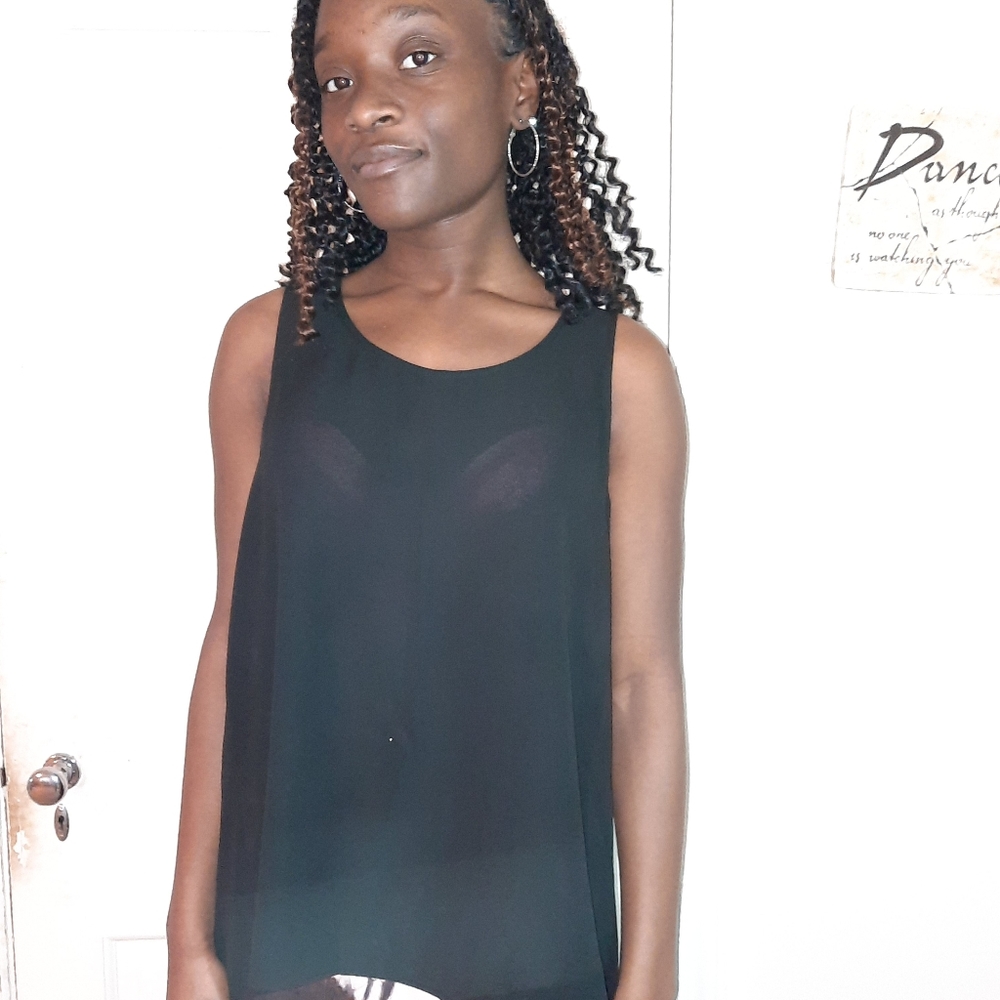 Express Sheer Sleeveless Blouse